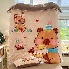 Set 4 Món Nỉ Nhung 200gr hình in 3D Capybara