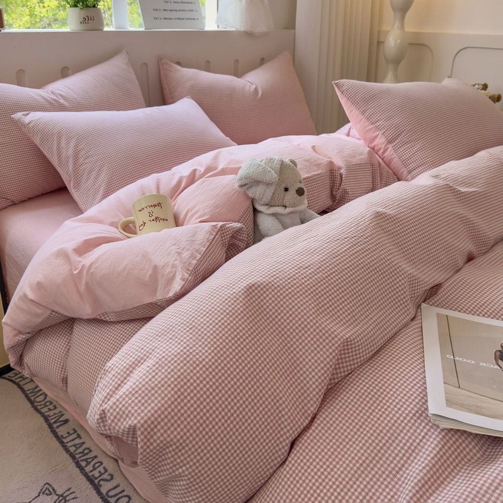 4Pcs Japan Linen |  Standard size duvet cover Bedding Set Drap Freesize | ID CL4P025COV019