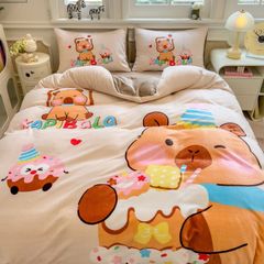 Set 4 Món Nỉ Nhung 200gr hình in 3D Capybara