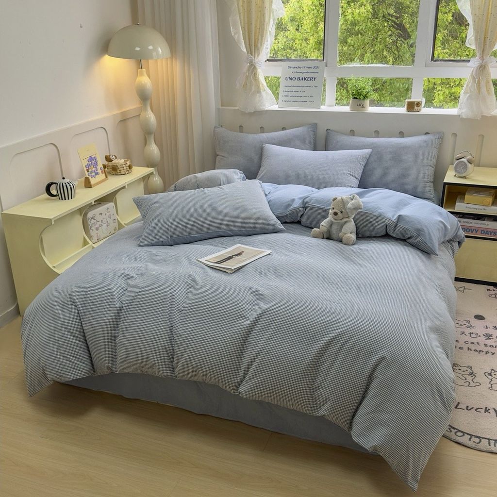 4Pcs Japan Linen |  Standard size duvet cover Bedding Set Drap Freesize | ID CL4P025COV014