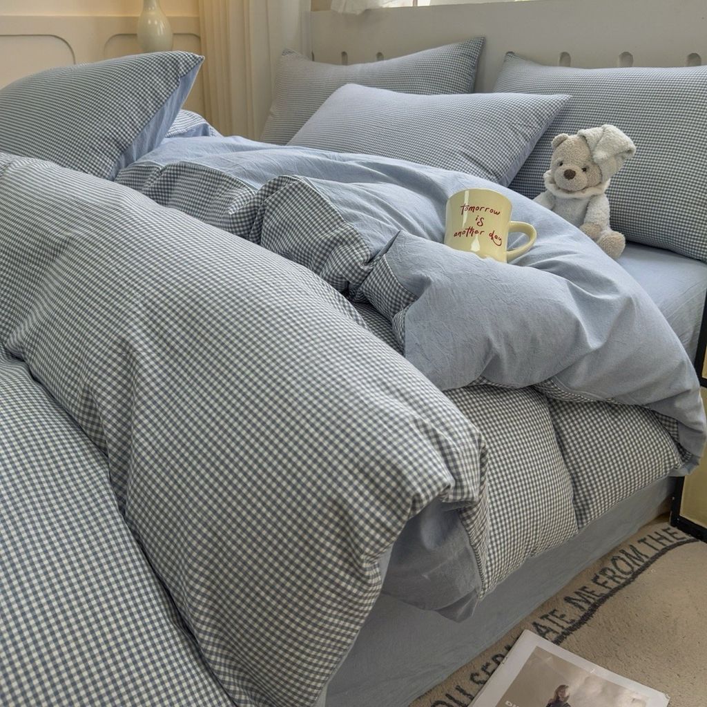 4Pcs Japan Linen |  Standard size duvet cover Bedding Set Drap Freesize | ID CL4P025COV014