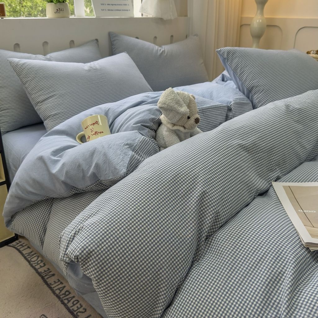 4Pcs Japan Linen |  Standard size duvet cover Bedding Set Drap Freesize | ID CL4P025COV014