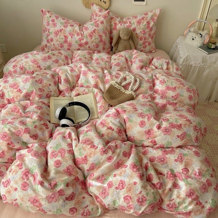 4Pcs Cloud Linen | Set Đũi Mây Phong cách trẻ trung hiện đại | ID 4PCSCLOUDLINE18