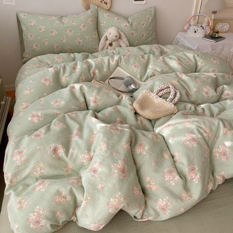 4Pcs Cloud Linen | Set Đũi Mây Phong cách trẻ trung hiện đại | ID 4PCSCLOUDLINE19