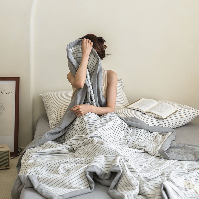 4Pcs Japan Linen |  New Colection  Bedsets Summer Blanket 230*200 Drap Freesize | ID jp025015