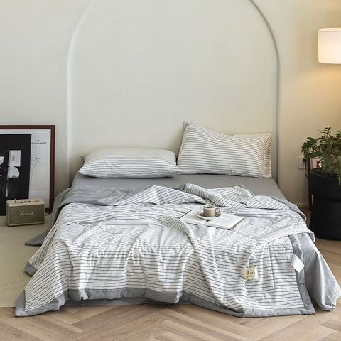 4Pcs Japan Linen |  New Colection  Bedsets Summer Blanket 230*200 Drap Freesize | ID jp025015