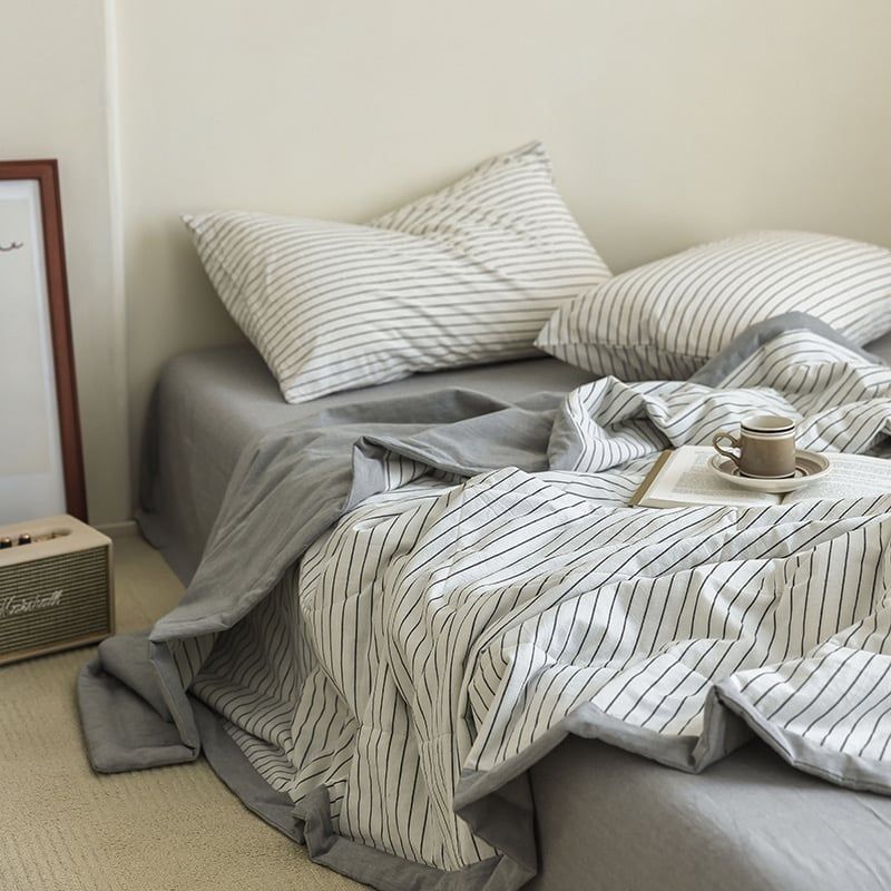 4Pcs Japan Linen |  New Colection  Bedsets Summer Blanket 230*200 Drap Freesize | ID jp025015