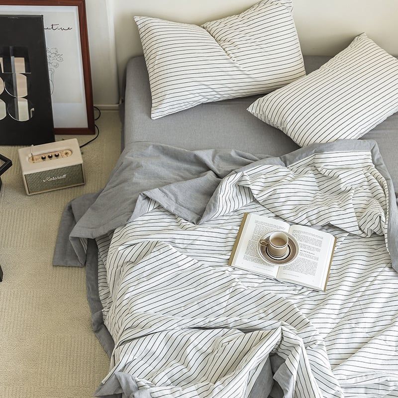 4Pcs Japan Linen |  New Colection  Bedsets Summer Blanket 230*200 Drap Freesize | ID jp025015