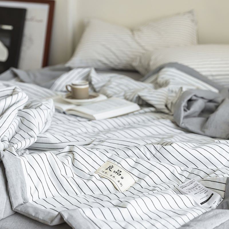 4Pcs Japan Linen |  New Colection  Bedsets Summer Blanket 230*200 Drap Freesize | ID jp025015