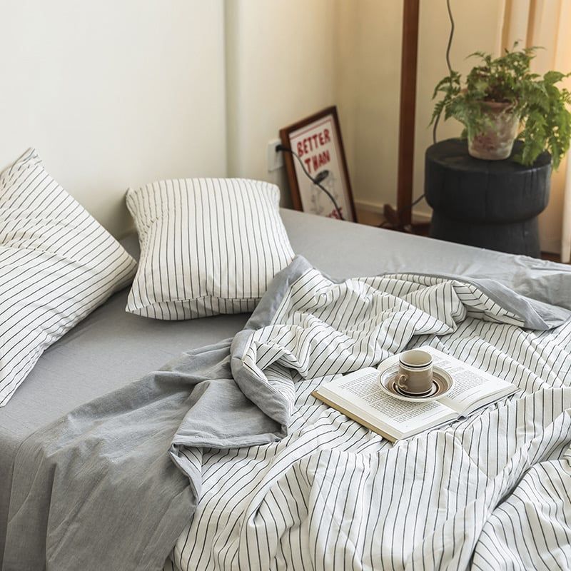 4Pcs Japan Linen |  New Colection  Bedsets Summer Blanket 230*200 Drap Freesize | ID jp025015