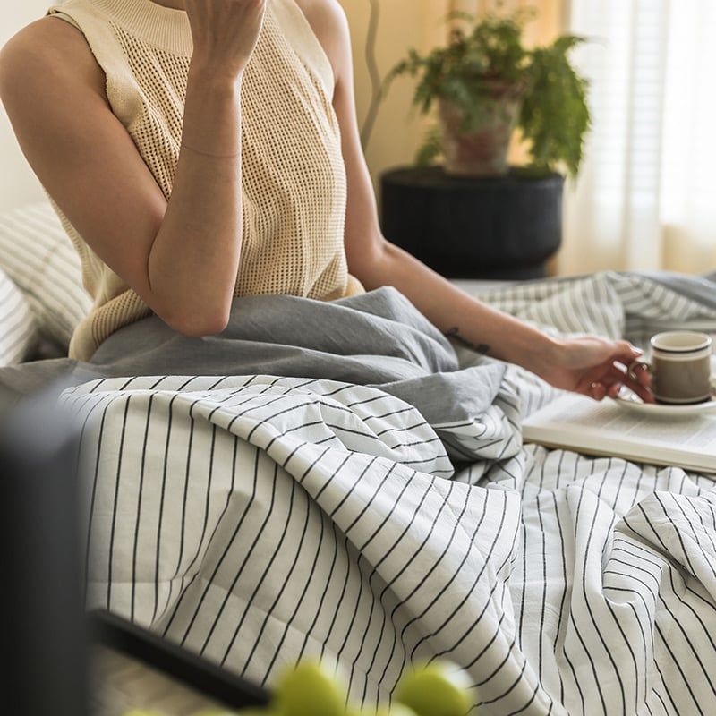 4Pcs Japan Linen |  New Colection  Bedsets Summer Blanket 230*200 Drap Freesize | ID jp025015