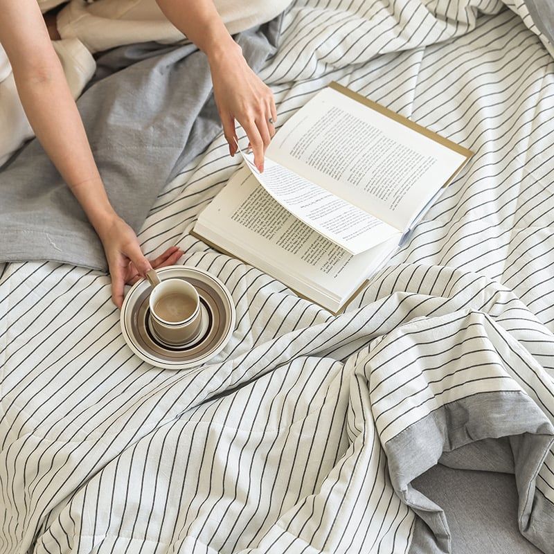 4Pcs Japan Linen |  New Colection  Bedsets Summer Blanket 230*200 Drap Freesize | ID jp025015