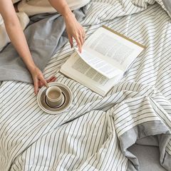 4Pcs Japan Linen |  New Colection  Bedsets Summer Blanket 230*200 Drap Freesize | ID jp025015