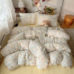 4Pcs PreCloud Linen | Set Đũi Xu Kem Style trẻ trung hiện đại | ID 4PCSPRECLOUD75
