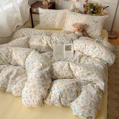 4Pcs PreCloud Linen | Set Đũi Xu Kem Style trẻ trung hiện đại | ID 4PCSPRECLOUD75