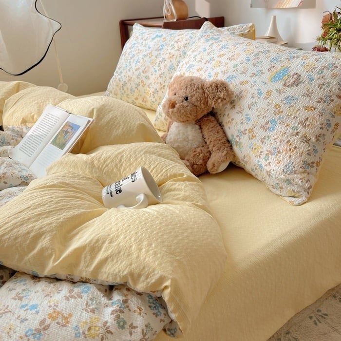 4Pcs PreCloud Linen | Set Đũi Xu Kem Style trẻ trung hiện đại | ID 4PCSPRECLOUD75