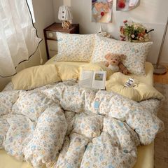 4Pcs PreCloud Linen | Set Đũi Xu Kem Style trẻ trung hiện đại | ID 4PCSPRECLOUD75