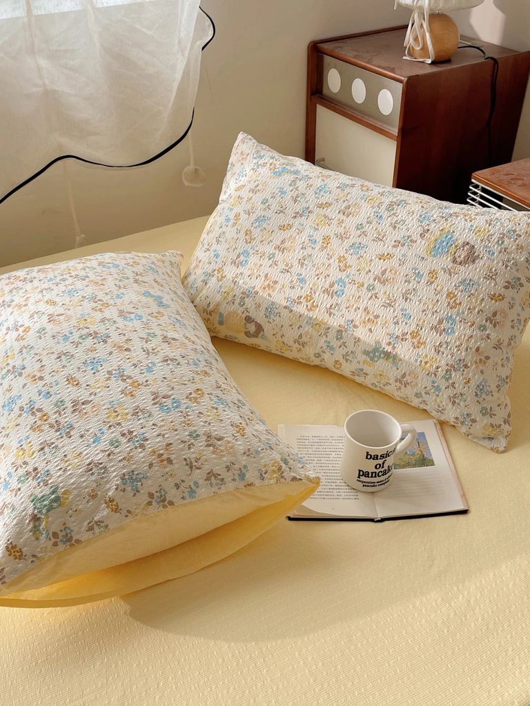 4Pcs PreCloud Linen | Set Đũi Xu Kem Style trẻ trung hiện đại | ID 4PCSPRECLOUD75