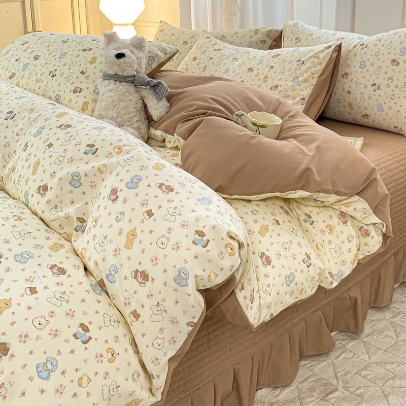 4Pcs Cotton Đũi Vintage Chần Phủ Freesize CodeSku84099