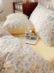 4Pcs PreCloud Linen | Set Đũi Xu Kem Style trẻ trung hiện đại | ID 4PCSPRECLOUD75