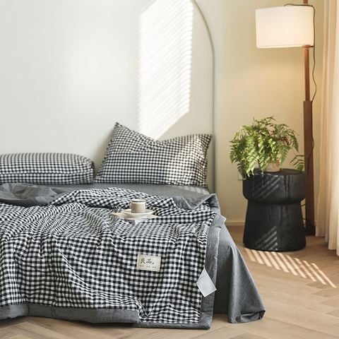 4Pcs Japan Linen |  New Colection  Bedsets Summer Blanket 230*200 Drap Freesize | ID jp025016