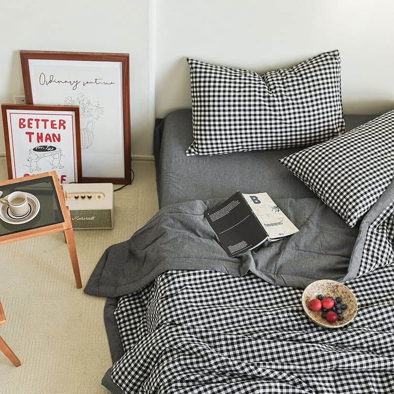 4Pcs Japan Linen |  New Colection  Bedsets Summer Blanket 230*200 Drap Freesize | ID jp025016