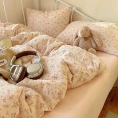 4Pcs PreCloud Linen | Set Đũi Xu Kem Style trẻ trung hiện đại | ID 4PCSPRECLOUD60