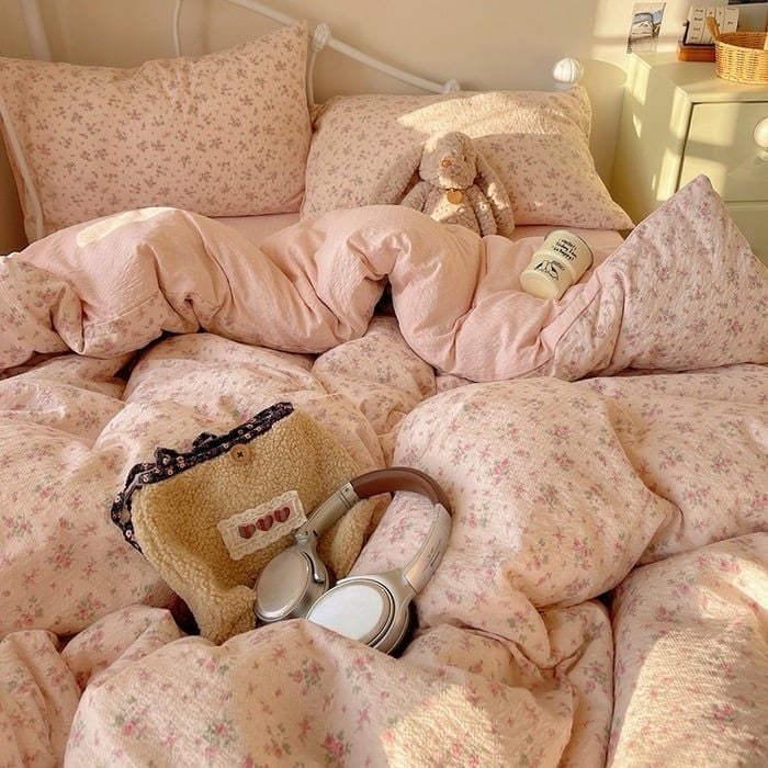 4Pcs PreCloud Linen | Set Đũi Xu Kem Style trẻ trung hiện đại | ID 4PCSPRECLOUD60