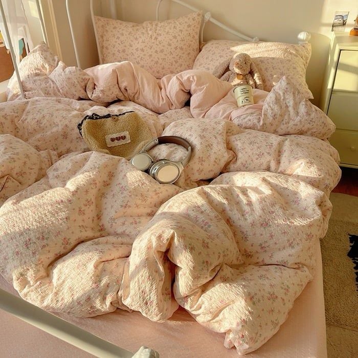 4Pcs PreCloud Linen | Set Đũi Xu Kem Style trẻ trung hiện đại | ID 4PCSPRECLOUD60
