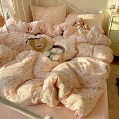 4Pcs PreCloud Linen | Set Đũi Xu Kem Style trẻ trung hiện đại | ID 4PCSPRECLOUD60