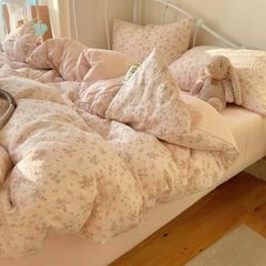 4Pcs PreCloud Linen | Set Đũi Xu Kem Style trẻ trung hiện đại | ID 4PCSPRECLOUD60