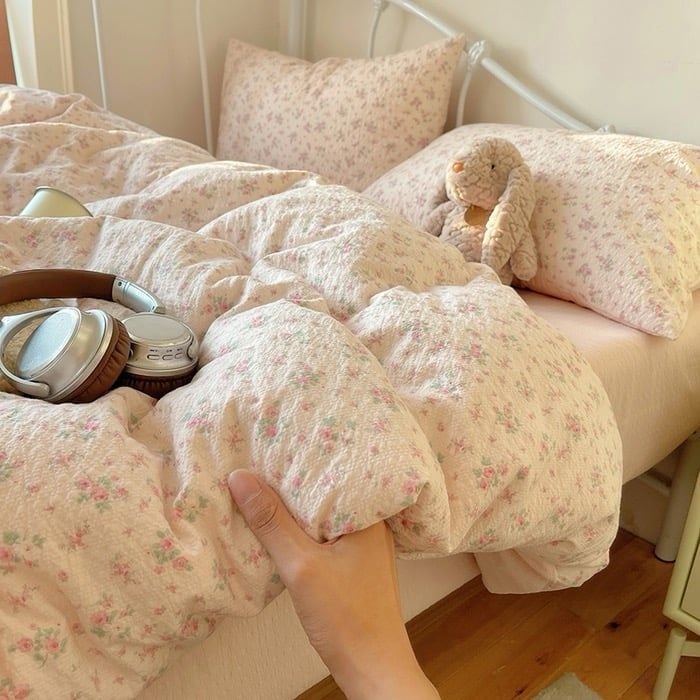 4Pcs PreCloud Linen | Set Đũi Xu Kem Style trẻ trung hiện đại | ID 4PCSPRECLOUD60