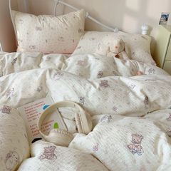 4Pcs PreCloud Linen | Set Đũi Xu Kem Style trẻ trung hiện đại | ID 4PCSPRECLOUD67