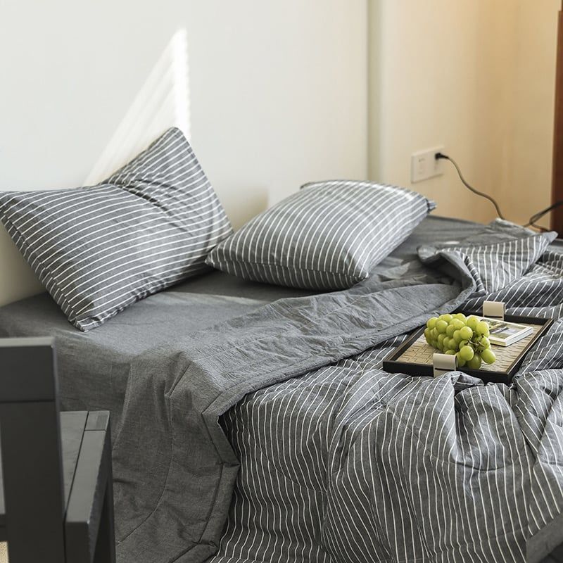 4Pcs Japan Linen |  New Colection Bedsets Summer Blanket 230*200 Drap Freesize | ID jp025017