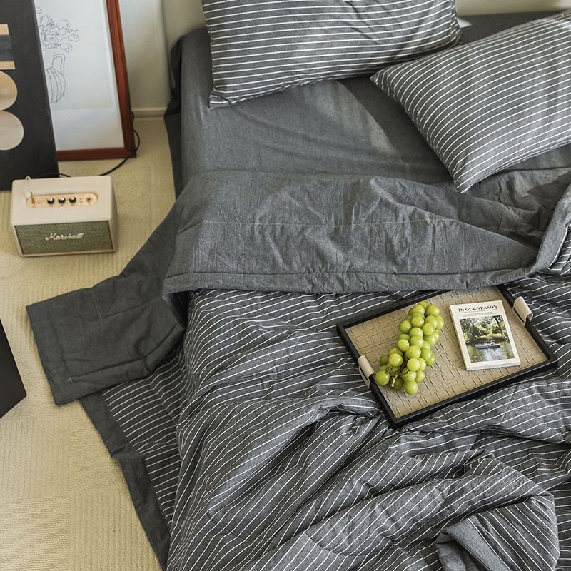 4Pcs Japan Linen |  New Colection Bedsets Summer Blanket 230*200 Drap Freesize | ID jp025017