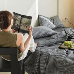 4Pcs Japan Linen |  New Colection Bedsets Summer Blanket 230*200 Drap Freesize | ID jp025017