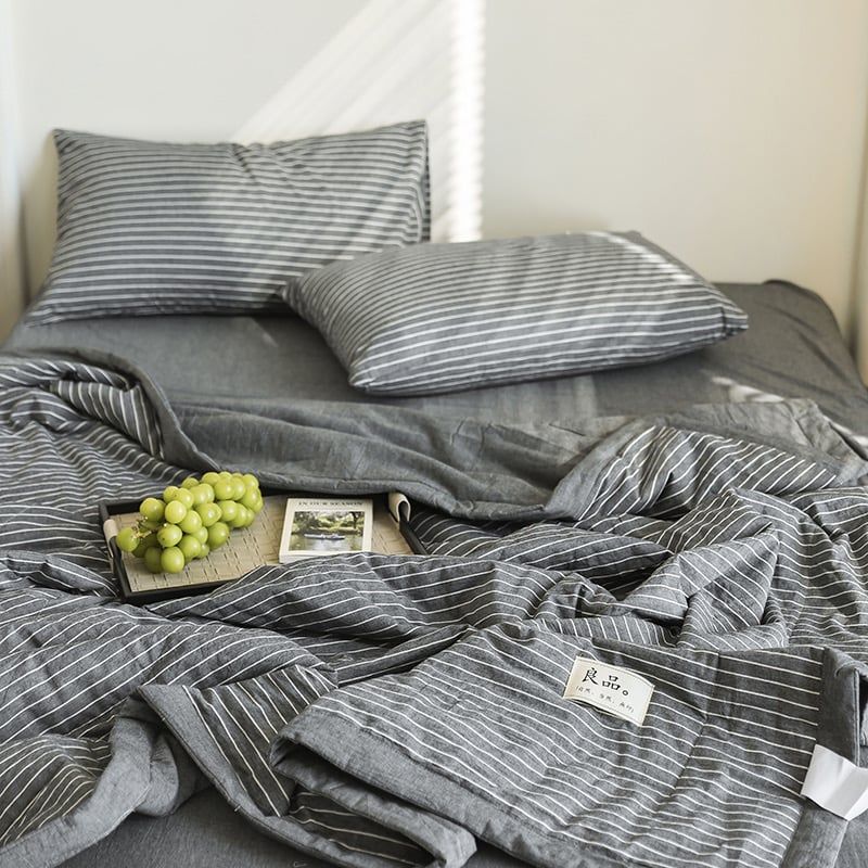 4Pcs Japan Linen |  New Colection Bedsets Summer Blanket 230*200 Drap Freesize | ID jp025017