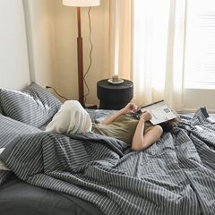 4Pcs Japan Linen |  New Colection Bedsets Summer Blanket 230*200 Drap Freesize | ID jp025017