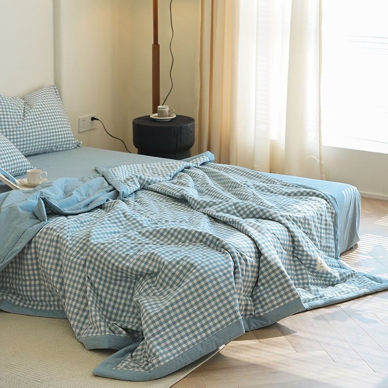 4Pcs Japan Linen |  New Colection Bedsets Summer Blanket 230*200 Drap Freesize | ID jp025018
