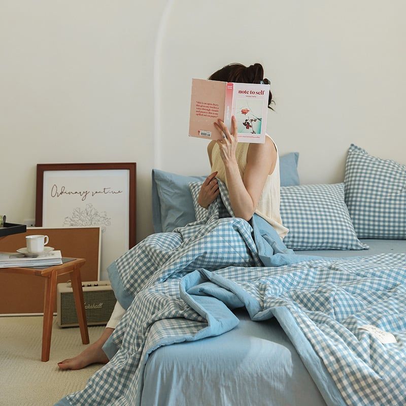 4Pcs Japan Linen |  New Colection Bedsets Summer Blanket 230*200 Drap Freesize | ID jp025018