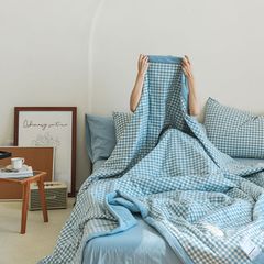 4Pcs Japan Linen |  New Colection Bedsets Summer Blanket 230*200 Drap Freesize | ID jp025018