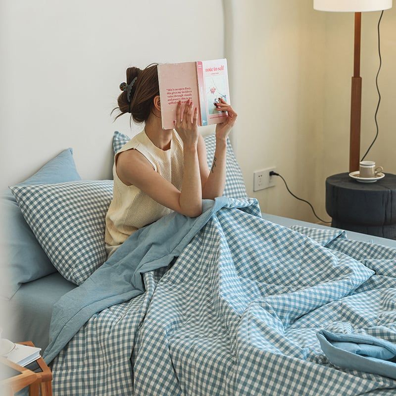 4Pcs Japan Linen |  New Colection Bedsets Summer Blanket 230*200 Drap Freesize | ID jp025018