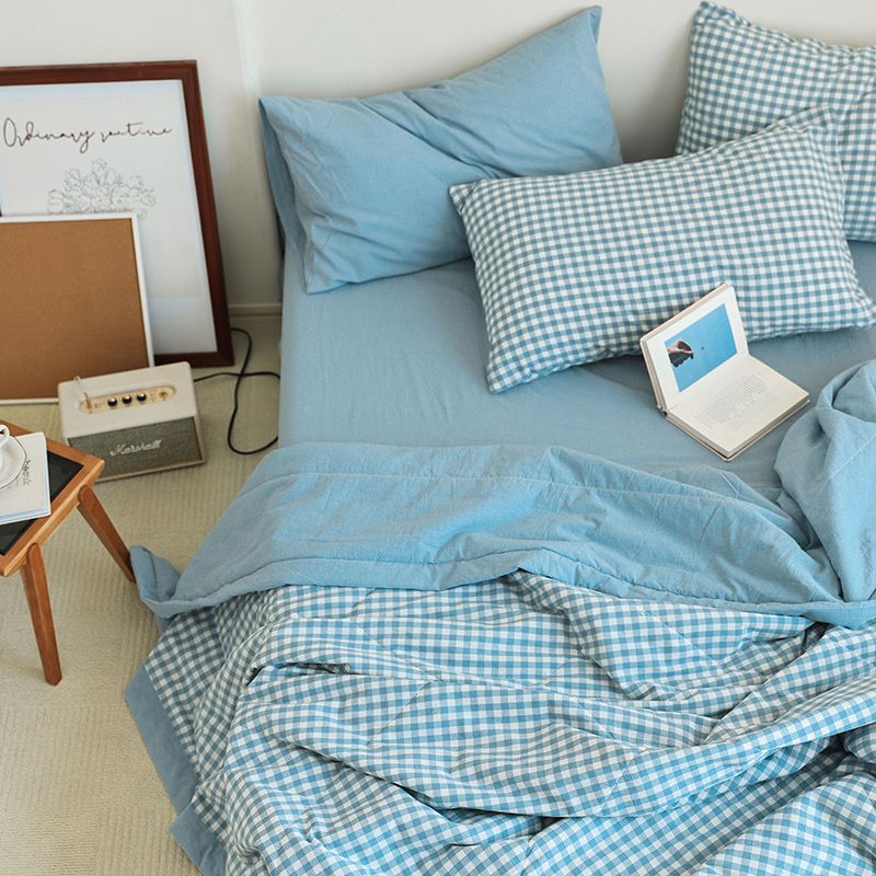 4Pcs Japan Linen |  New Colection Bedsets Summer Blanket 230*200 Drap Freesize | ID jp025018