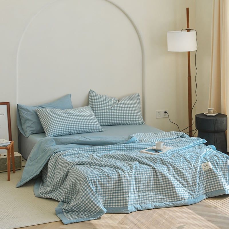 4Pcs Japan Linen |  New Colection Bedsets Summer Blanket 230*200 Drap Freesize | ID jp025018