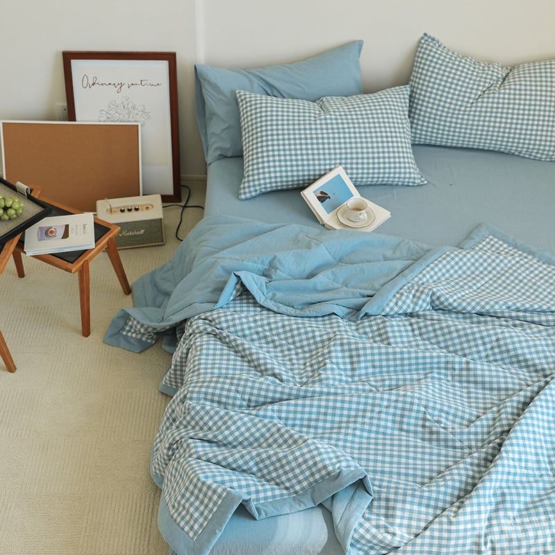 4Pcs Japan Linen |  New Colection Bedsets Summer Blanket 230*200 Drap Freesize | ID jp025018