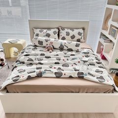 5Pcs Cotton Linen Beddingset Summer Quilt Zaza Home