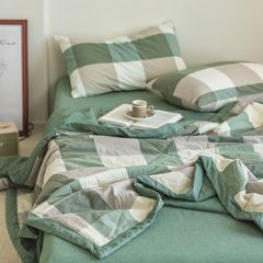 4Pcs Japan Linen |  New Colection Bedsets Summer Blanket 230*200 Drap Freesize | ID jp025019