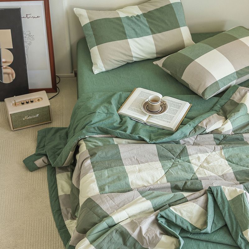 4Pcs Japan Linen |  New Colection Bedsets Summer Blanket 230*200 Drap Freesize | ID jp025019