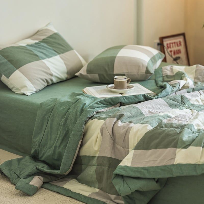 4Pcs Japan Linen |  New Colection Bedsets Summer Blanket 230*200 Drap Freesize | ID jp025019