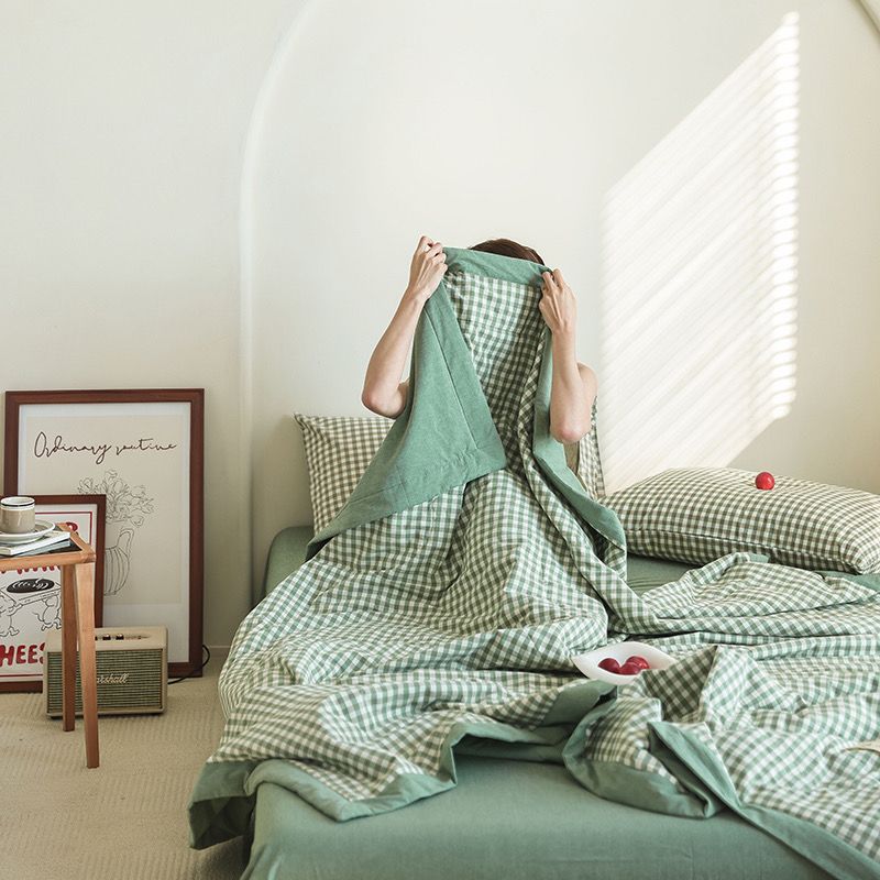 4Pcs Japan Linen |  New Colection Bedsets Summer Blanket 230*200 Drap Freesize | ID jp025020